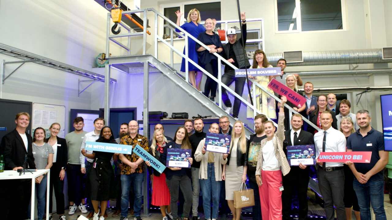 As progress is born out of collaboration, the department is constantly seeking ways to bring researchers and companies together – to share ideas and create new solutions. This includes organising hackathons and niche events tailored to specific fields. Pictured: MarineHäkk 2024 competition teams and jury | Photo: Indrek Gutmann