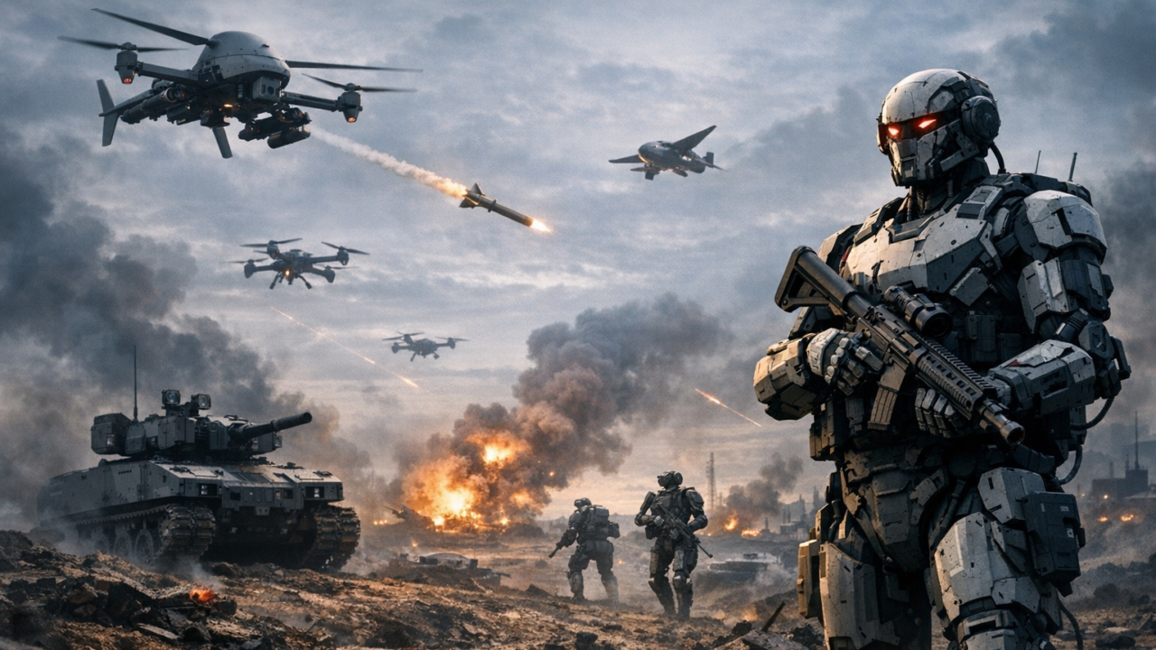 Tanel Tammet peab täielikult autonoomseid sõjas kasutatavaid maismaaroboteid pigem kümnendite, mitte lähiaastate küsimuseks. Foto: Chat GPT