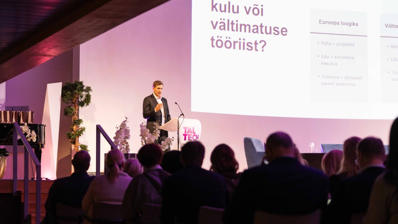 Ants Vill TalTechi majandusvisiooni konverentsil, 29, jaanuaril 2026. Foto: Mailis Vahenurm