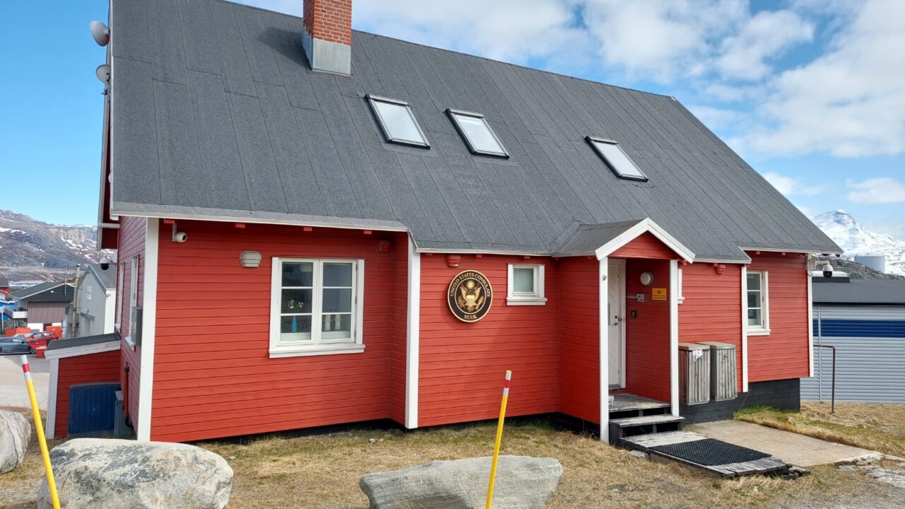 Ameerika Ühendriikide konsulaat Gröönimaa pealinnas Nuukis. Foto: Ekrem Canli, jagatud CC BY-SA 4.0 litsentsi alusel