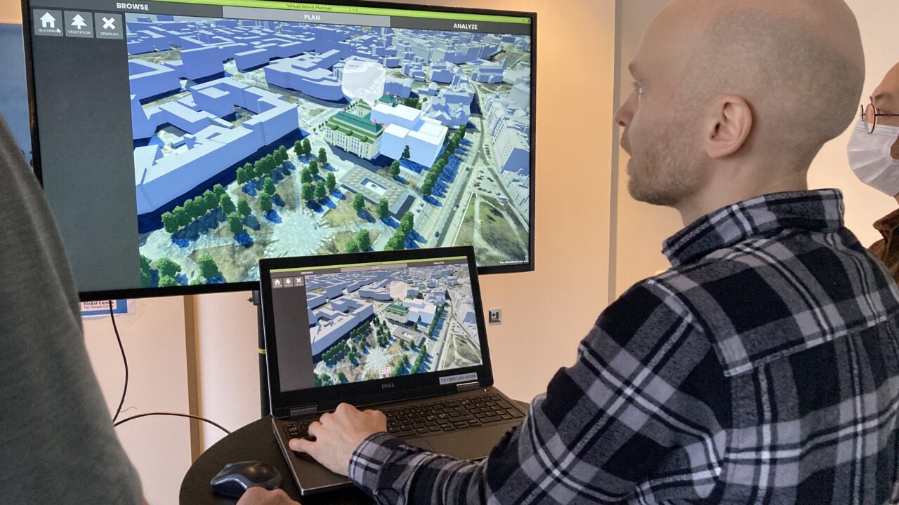 Herbarium.ai „Virtual Green Planneri“ pop-up-üritus 2022. aasta märtsis ja aprillis. Foto: FinEst Targa linna tippkeskus