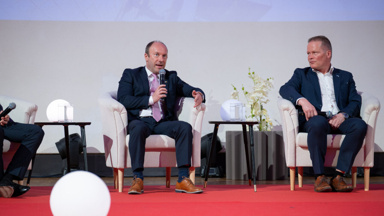 Taristuminister Kuldar Leis ütles TalTechi arengukonverentsil, et sektor ei ole enam päris põhjas, vaid liigub ettevaatlikult ülespoole. Foto: Raimond Vink